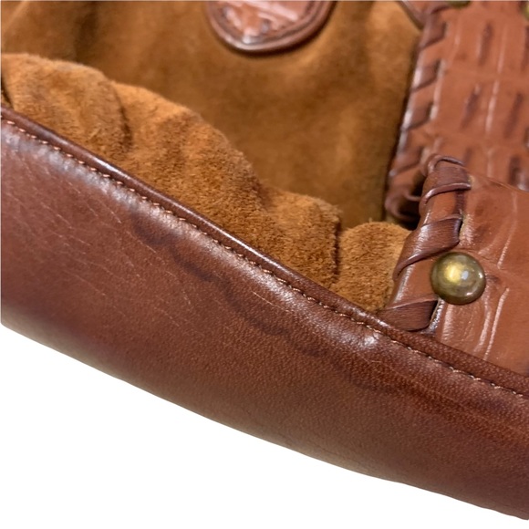 Cole Haan Baguette Brown Suede Leather Trim Handbag - Picture 10 of 10